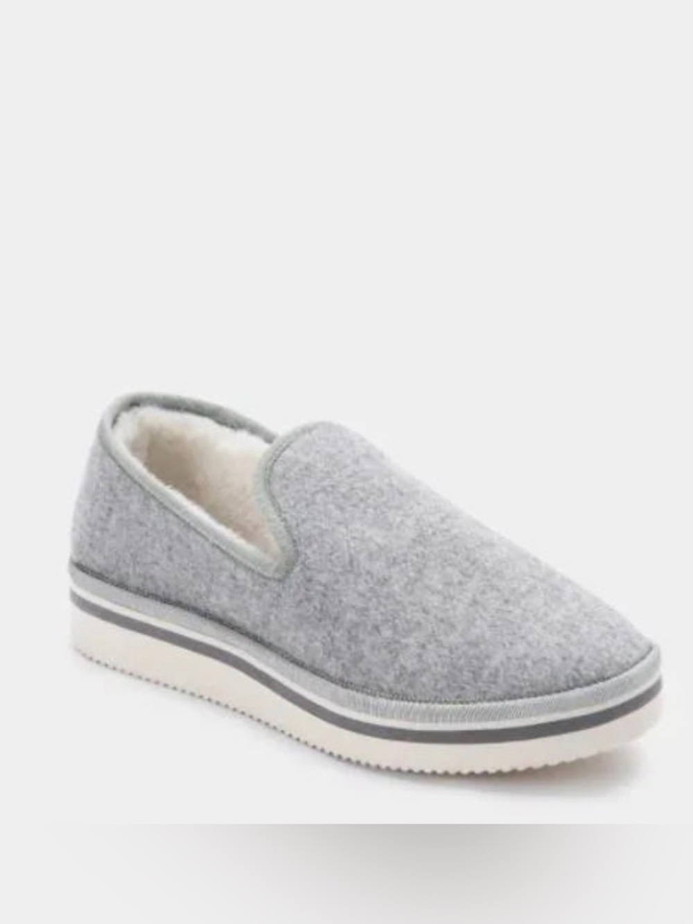 HERVE SLIPPERS IN GREY FELT |DOLCE VITA